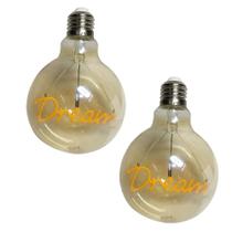 Lampada Vintage Led Dream 4W Branco Quente Kit 2 Uni Casa Comercio Decoraçao Enfeite