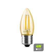 Lâmpada Vintage LED Filamento Vela E27 4W 2400K Luz Quente Lumanti Estilo e Conforto Ambiente