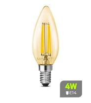 Lampada Vintage Vela C35 Led Filamento 4W 2400K E14 127V Lumanti