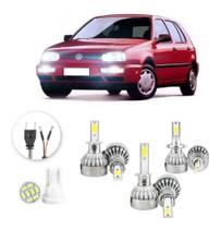 Lampada Volkswagen Golf Alemão 1993 A 1998 H3 H1 H7 20000lm