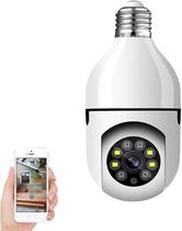 Lâmpada WIFI com Câmera 360 Graus Com Cartão 32 GB