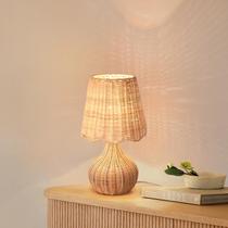 Lâmpada Ziqqeelam Rattan Small Cabeceira de Cabeceira Boho Lâmpada Ziqqeelam Rattan Small Cabeceira de Cabeceira Boho