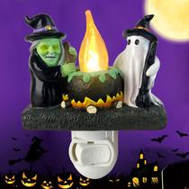 Lâmpada ZLQWE Halloween Witch Night Light 12x11x5 cm