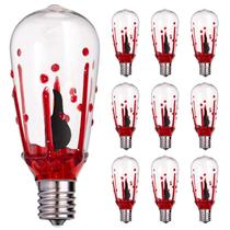 Lâmpadas Abeja ST40 Flicker Flame Halloween 1W E17, pacote com 10 Lâmpadas Abeja ST40 Flicker Flame Halloween 1W E17, pacote com 10