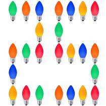 Lâmpadas AIDDOMM C7 E12, pacote com 25 unidades, multicoloridas, reguláveis Lâmpadas AIDDOMM C7 E12, pacote com 25 unidades, multicoloridas, reguláveis