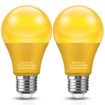 Lâmpadas Bug DoresShop Yellow A19 9W (equivalente a 60W), pacote com 2 Lâmpadas Bug DoresShop Yellow A19 9W (equivalente a 60W), pacote com 2