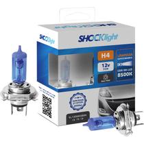 Lampadas Carro H4 8500k Shock Light Branca Azulada Original 12v 55w Encaixe P43t Tuning Top