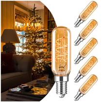 Lâmpadas Chandelier AMDTU E12 4W 2000K LED reguláveis, pacote com 6