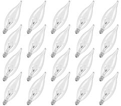 Lâmpadas COLWATT E12 Candle 40W Warm White 2500K, pacote com 20 Lâmpadas COLWATT E12 Candle 40W Warm White 2500K, pacote com 20