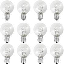 Lâmpadas de aquecimento de cera CXLHO G30 25W E12 Base Clear 2700K, pacote com 12