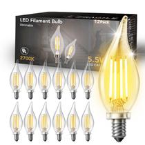 Lâmpadas de candelabro DAYBETTER Dimmable Vintage LED 5,5W