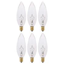 Lâmpadas de candelabro KOR Clear European Base E14 25W 120V (pacote 6)