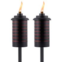 Lâmpadas de combustível externas TIKI, pacote com 2 tochas de metal de 165 cm Lâmpadas de combustível externas TIKI, pacote com 2 tochas de metal de 165 cm