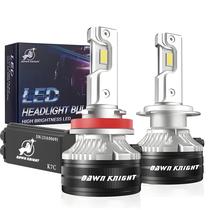 Lâmpadas de Farol de Carro LED Dawnknight K7c 4300K - H7, H4, H11, HB3, 9005, HB4, 9006 (3 Tubos de Cobre) - 12V