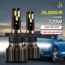 Lâmpadas de Farol de Carro LED H4 H7 H8 H9 H11 - 6500K 120W 20000LM - Feixe Alto e Baixo