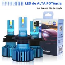 Lâmpadas de Farol de Carro LED Philips - 6000K Branco Brilhante (H1, H4, H7, H11, HB3, HB4, HIR2, 9005, 9006)