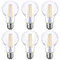 Lâmpadas de filamento LED E ENERGETIC 8W 3000K A19, pacote com 6 Lâmpadas de filamento LED E ENERGETIC 8W 3000K A19, pacote com 6