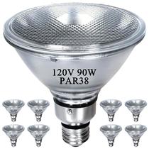Lâmpadas de inundação halógenas Lachesan PAR38 90W 2700K 120V, pacote com 8 Lâmpadas de inundação halógenas Lachesan PAR38 90W 2700K 120V, pacote com 8