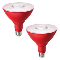 Lâmpadas de inundação LED EDISHINE PAR38 vermelhas 18W, pacote com 2