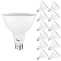 Lâmpadas de inundação Sunco, pacote com 12, PAR38, LED, 15W, 5000K, reguláveis