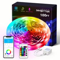 Lâmpadas de LED DAYBETTER Smart RGB de 100 pés com controle de aplicativos