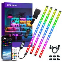 Lâmpadas de LED Keiurot RGB com APP e controle remoto 4x1 pés