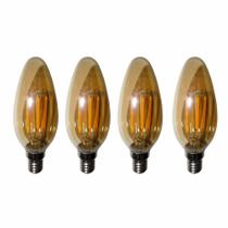 Lampadas de Led Kit 4 Multi Filamento Bivolt 30W Iluminação Retro Vintage Lampadas de Led Kit 4 Multi Filamento Bivolt 30W Iluminação Retro Vintage