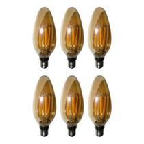 Lampadas de Led Kit 6 Multi Filamento Bivolt 30W Iluminação Retro Vintage Lampadas de Led Kit 6 Multi Filamento Bivolt 30W Iluminação Retro Vintage