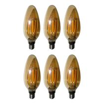Lampadas de Led Kit 6 Multi Filamento Bivolt 30W Iluminação Retro Vintage Lampadas de Led Kit 6 Multi Filamento Bivolt 30W Iluminação Retro Vintage