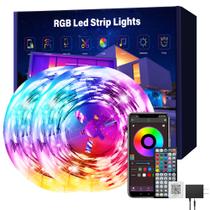 Lâmpadas de LED Ledagic de 150 pés com controle remoto e de aplicativos RGB Lâmpadas de LED Ledagic de 150 pés com controle remoto e de aplicativos RGB