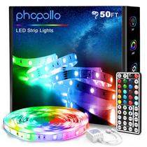 Lâmpadas de LED phopollo 50m 5050 com controle remoto