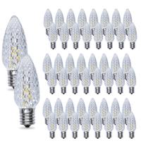 Lâmpadas de Natal YIMILITE C9, pacote com 50 unidades, 2700K, branco quente
