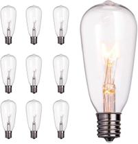 Lâmpadas de reposição Abeja ST40 Clear Edison 7W E17, pacote com 10 Lâmpadas de reposição Abeja ST40 Clear Edison 7W E17, pacote com 10