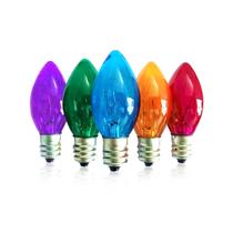 Lâmpadas de reposição ChyParty C7 5W E12, pacote com 25, multicoloridas Lâmpadas de reposição ChyParty C7 5W E12, pacote com 25, multicoloridas