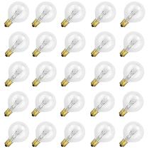 Lâmpadas de reposição Goeszooin G40 5W 120V Incandescentes, pacote com 25 Lâmpadas de reposição Goeszooin G40 5W 120V Incandescentes, pacote com 25