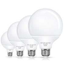 Lâmpadas de vaidade EvaStary 6W LED Globe 5000K 500LM E26 4Pk