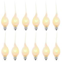 Lâmpadas de vela Doratale mergulhadas em silicone 5W 120V, pacote com 12 Lâmpadas de vela Doratale mergulhadas em silicone 5W 120V, pacote com 12