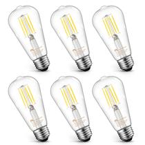 Lâmpadas Edison vintage MASTERY MART E26 Led 5,5 W 5000 K, pacote com 6 Lâmpadas Edison vintage MASTERY MART E26 Led 5,5 W 5000 K, pacote com 6