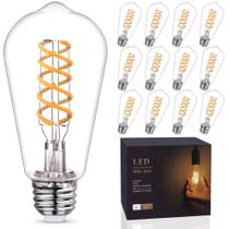 Lâmpadas EMYMLITE Edison 6W 600lm 2700K E26, pacote com 12