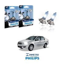 Lâmpadas Farol Baixo Fiat Siena 2000-2011 H7 BlueVision Philips