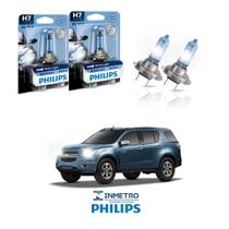 Lâmpadas Farol Baixo GM Trailblazer 2013-2014 H7 BlueVision Philips