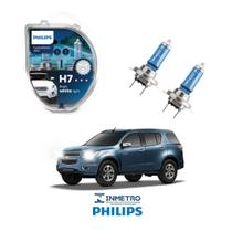 Lâmpadas Farol Baixo GM Trailblazer 2013-2014 H7 CrystalVision Philips
