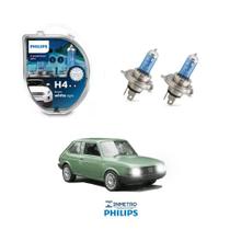 Lâmpadas Farol Fiat 147 C/CL Furgão Pick Up Todos Philips H4 CrystalVision
