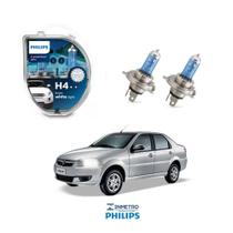 Lâmpadas Farol Fiat Siena Philips H4 CrystalVision