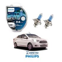 Lâmpadas Farol Ford Ka Sedan Philips H4 CrystalVision