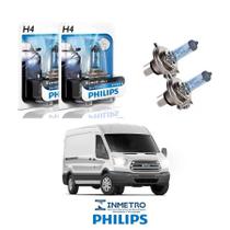 Lâmpadas Farol Ford Transit Philips H4 BlueVision