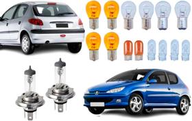 Lampadas farol lanterna giro peugeot 206 1999 a 2010
