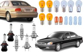 Lampadas farol milha lanterna hyundai sonata 02 a 08 e giro