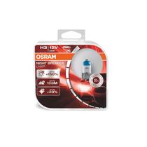 Lampadas Farol Milha Neblina H3 Osram Night Breaker Laser 55W 12V 2 Unidades PK22s Mais Distancia Brilho Luz