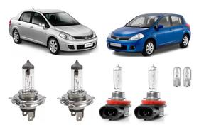 Lâmpadas Farol Nissan Tiida 2007 08 09 10 11 12 2013 AMARELA